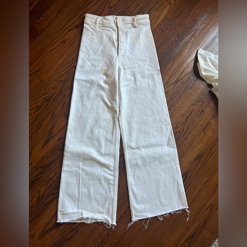 White Marine Straight Zara Jeans